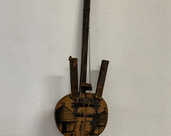 African Banjo Decorative Guitar, Vintage African Musical