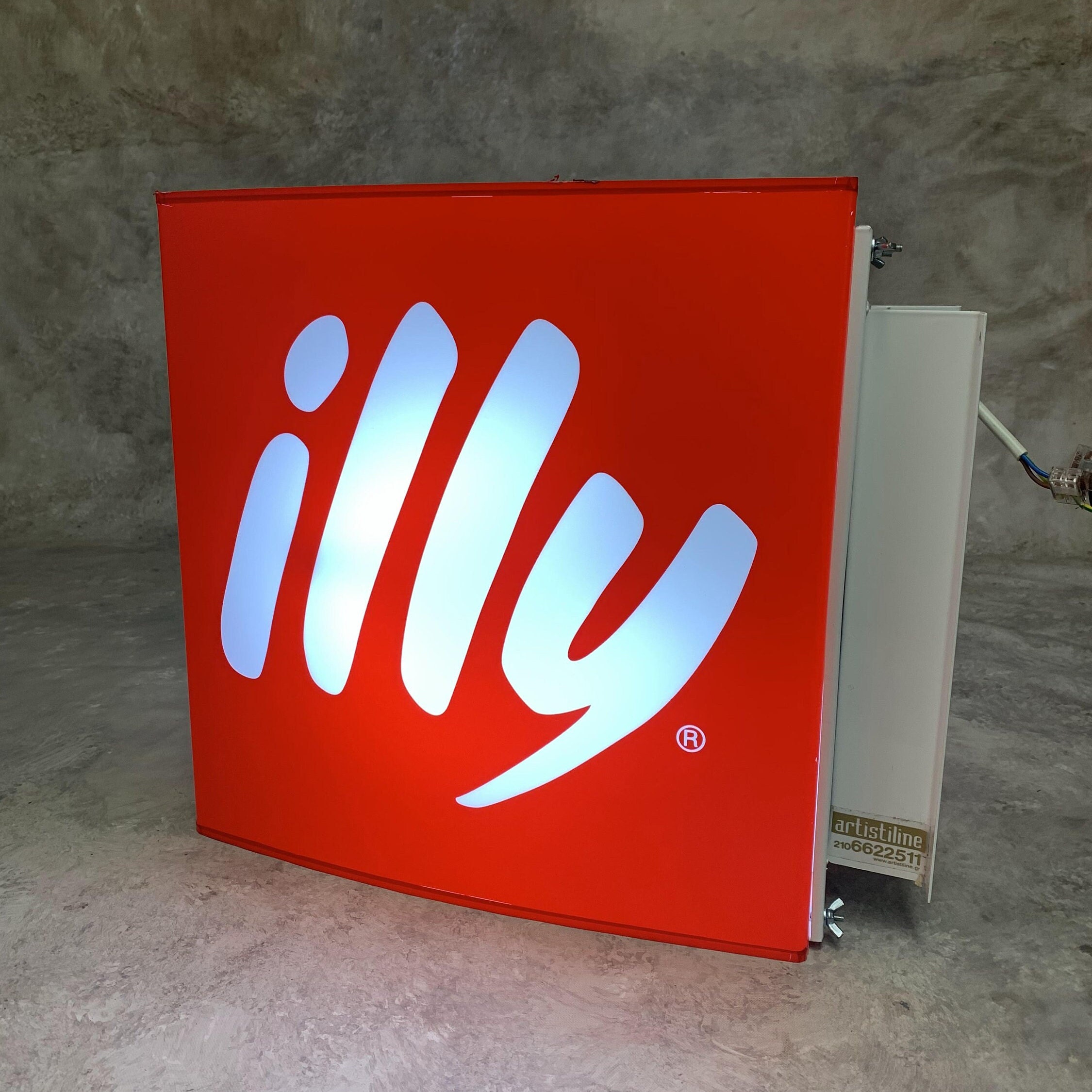 ゼニス新作モデル Illy Coffee up Light Night Sign Coffee Vintage Sign up Light 彫刻・オブジェ