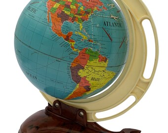 Vintage World Globe, 1970s Michael Seidel West Germany Desk Globe
