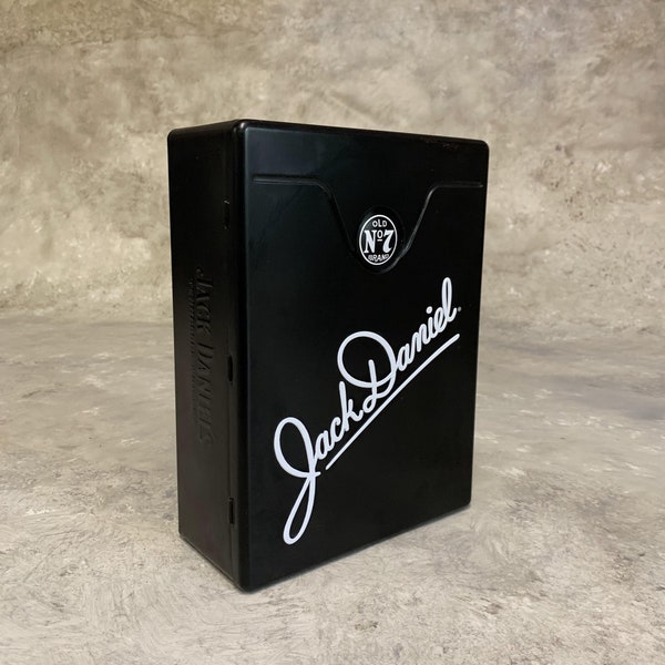 vintage Jack Daniel's Old No 7 boîte en fer blanc Boîte à boissons Boîte de rangement de whisky Boîte-cadeau de bouteille Boîte publicitaire Boîte de collection.