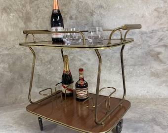Chariot de Bar à Roulettes en Resopal, 1960s en vente sur Pamono