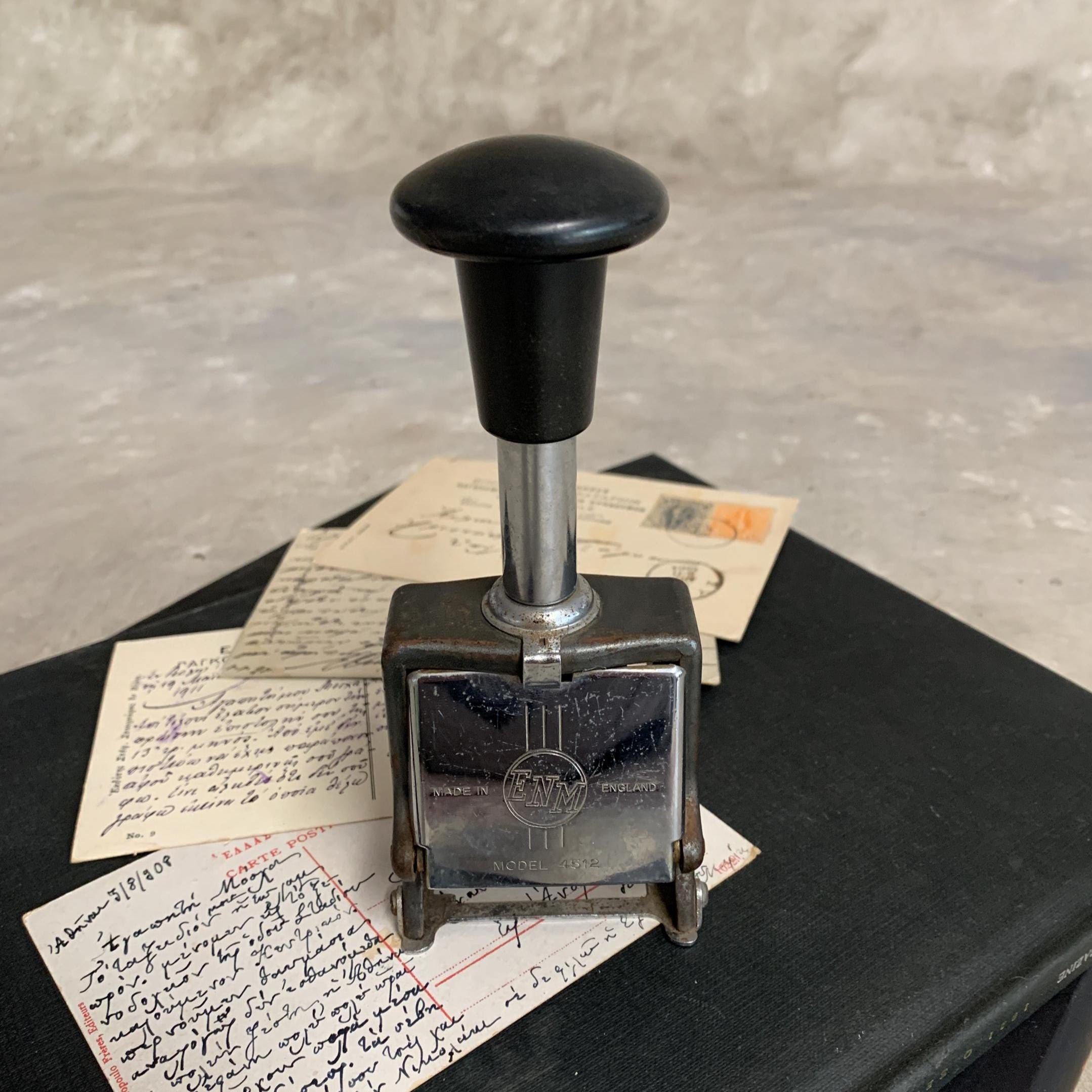Vintage ENM Numbering Machine: Collectible English Office Decor - Etsy