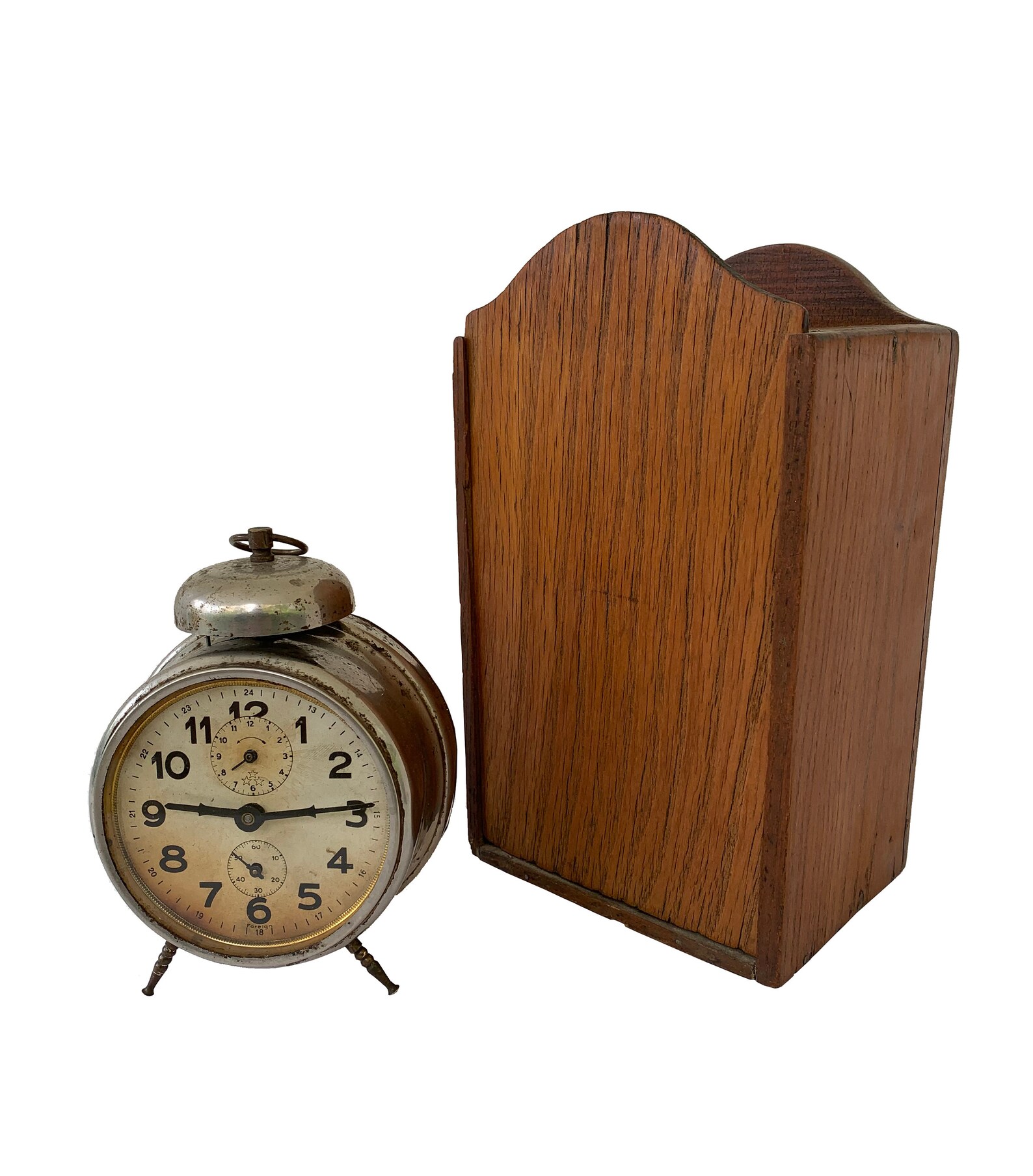 Vintage Mental Clock Shelf Clock Wind up Clock Vintage Etsy