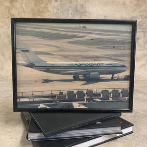 Aeroflot Russian Airlines A320 Framed Photograph - Stunning Aviation Wall Art for Collectors & Pilots - Ideal Aircraft Gift
