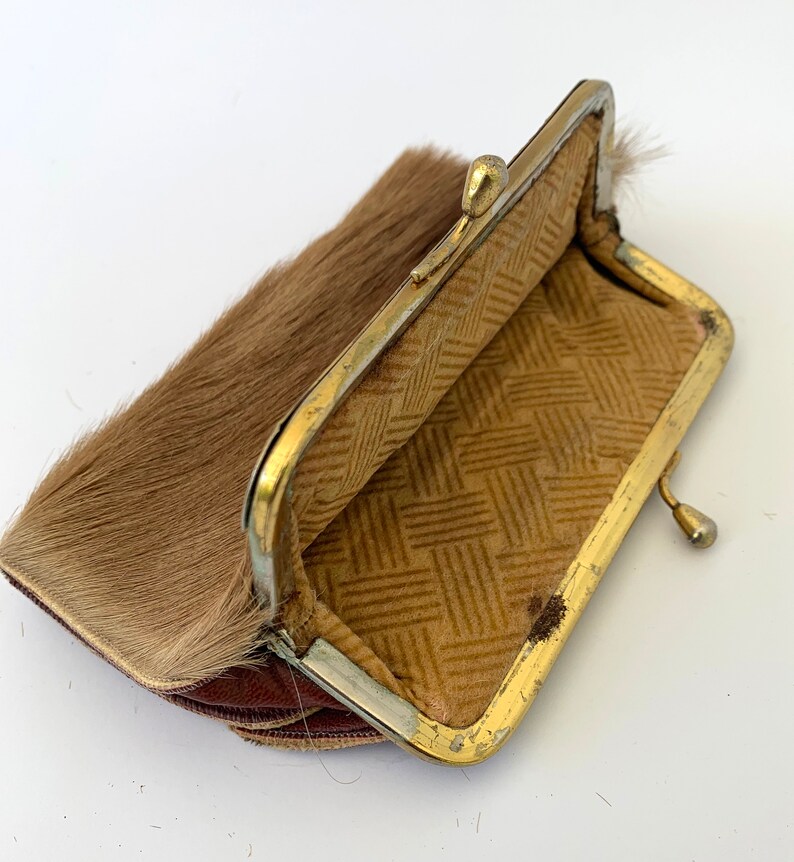 Vintage Furry Wallet Womens Wallet Personalized Wallet Etsy