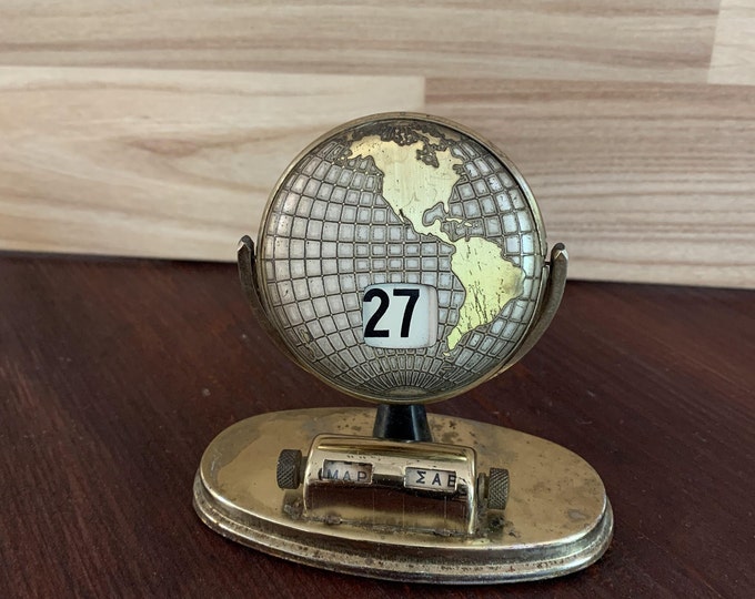 Desk Calendar Perpetual Calendar 1960s Office Supply Vintage Desk ...