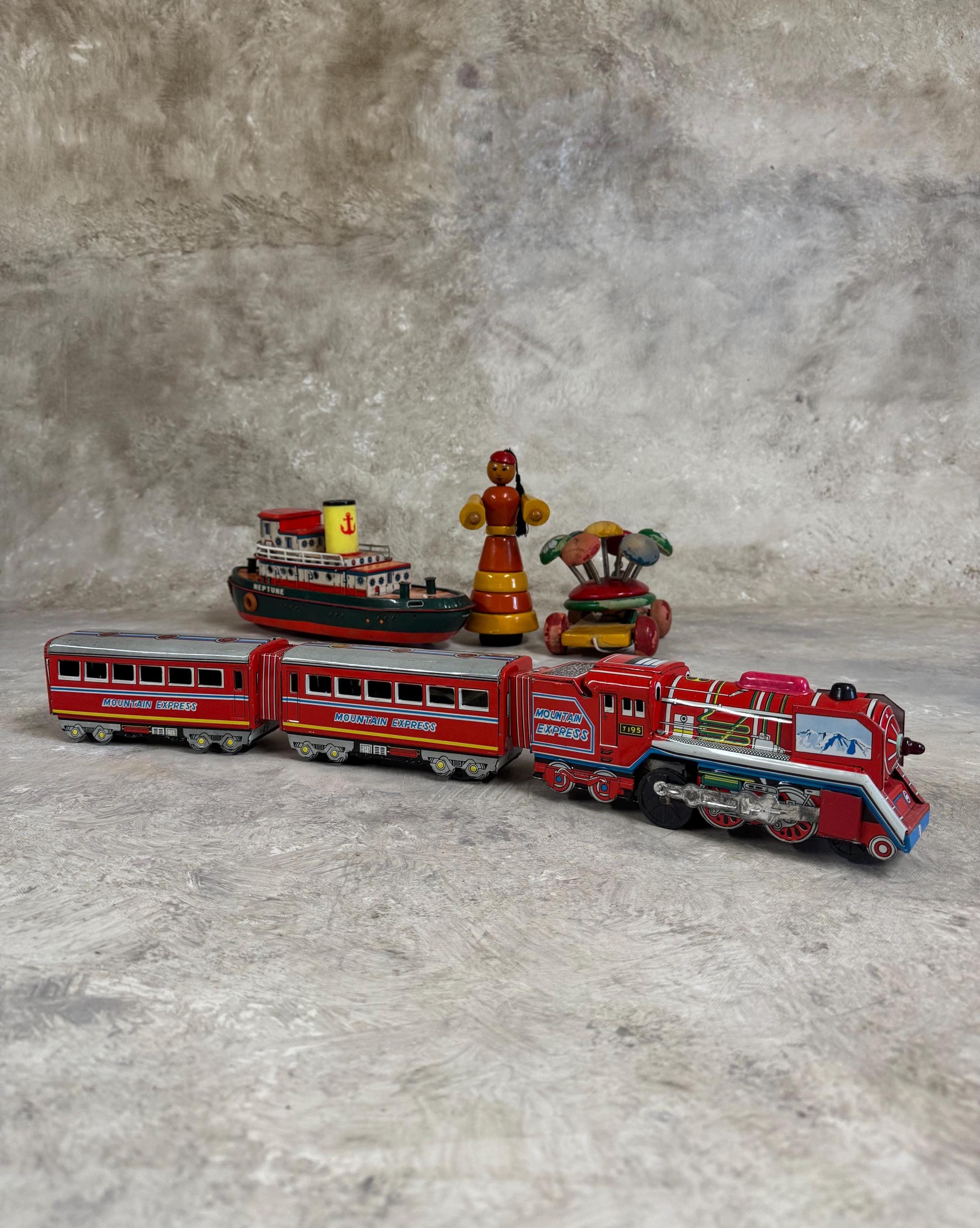ヴィンテージブリキ製おもちゃの列車：1960年代マウンテンエクスプレス