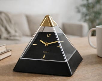 Vintage POSTMODERN Style Rotating TIME PYRAMID 4d Design Table