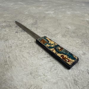Vintage Japanese Stainless Letter Opener, Antique Envelope Opener, Vintage Office Desk Accessory