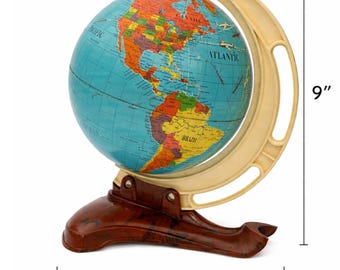 Vintage World Globe, 1970s Michael Seidel West Germany Desk Globe