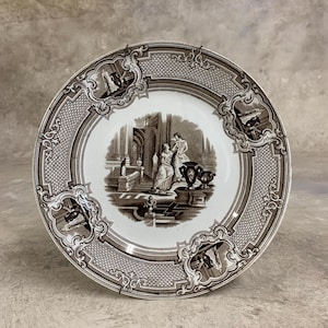 Decorative Plates, Wall hanging plates, Collectible Plates, French style Plates, transferware plates, 19th century Wall Hanging plate