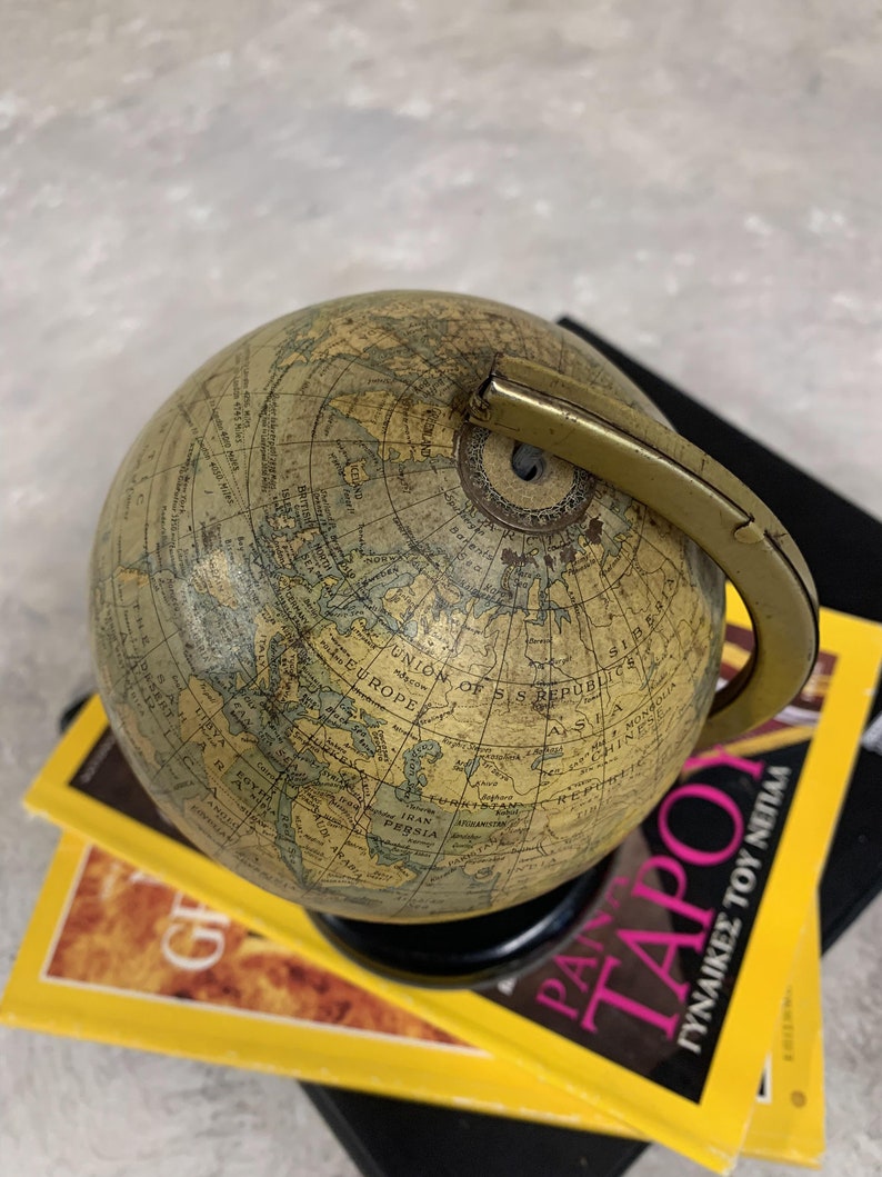 Classic 1950s Tin Globe Collectible, Highquality Chad Valley Co Ltd