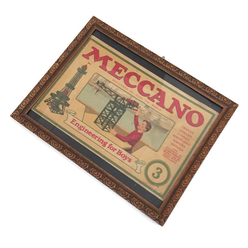 MECCANO, Advertising Poster, Framed, Original Print, Meccano Toys, Vintage  Meccano Adv -  Ireland