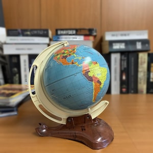 Vintage Weltkarte Globus Schreibtisch Globus von Michael Seidel