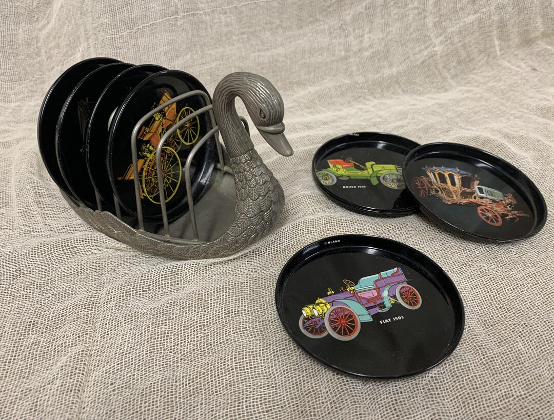 Swan Toast Rack With Eight Round Drink Coasters Letter Rack Table ...