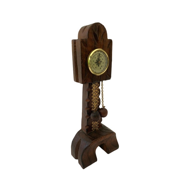 Vintage French wooden thermometer, vintage rustic thermometer.
