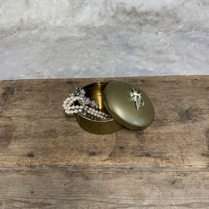 Vintage Jewelry Box Bronze Trinket Box Bronze trinket case.