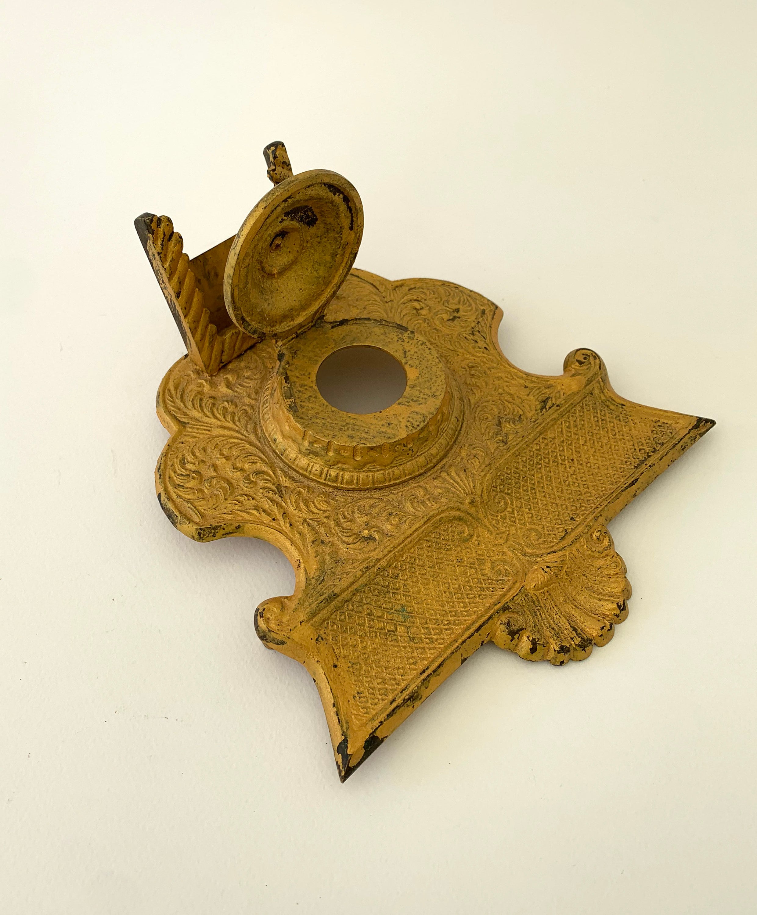 Ink Rest Cast Iron Inkstand Ink Holder and Pen Rest France 1920 Art Nouveau. - Etsy