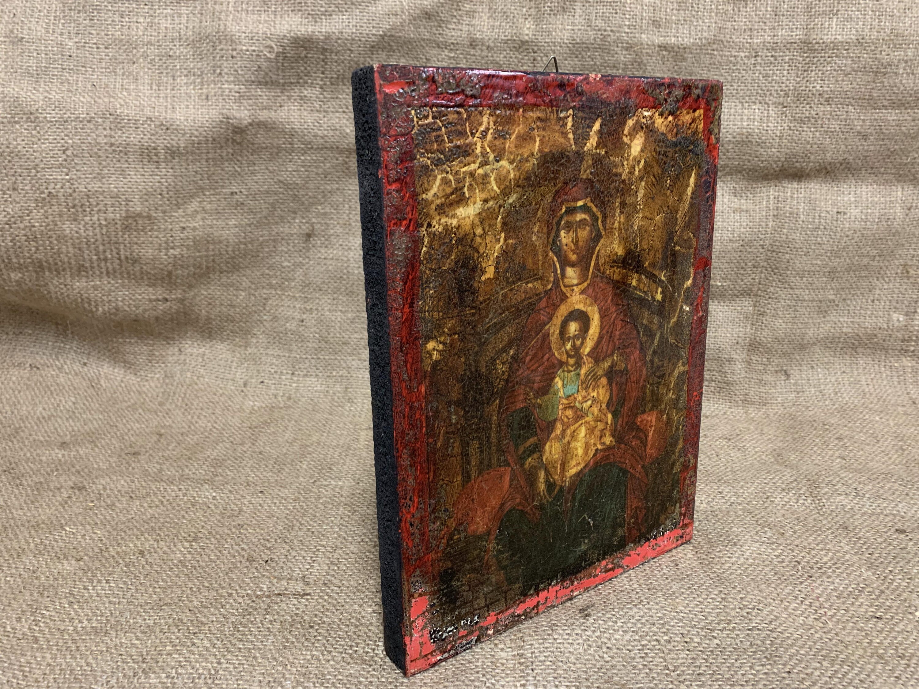 Virgin Mary and Jesus Wooden Byzantine Orthodox Icon - Etsy