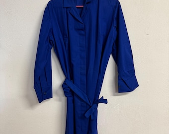 Uniforme escolar griego vintage de los años 70: estilo podio azul, talla 50
