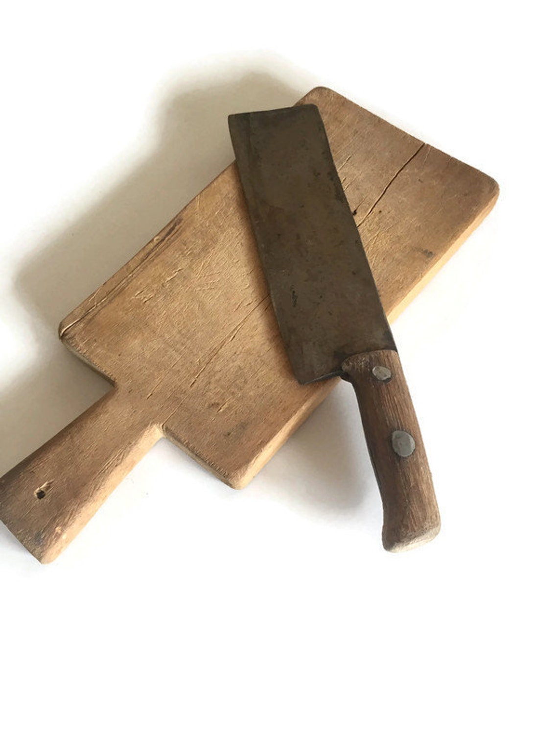 Vintage Cleaver Meat Cleaver Antique Meat Knife Chopper Etsy