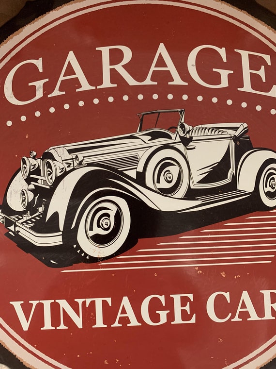 Plaque Métal Vintage Garage
