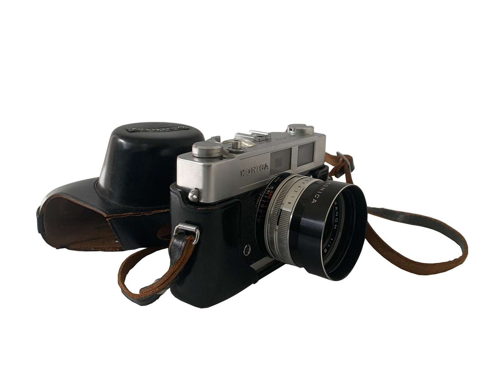 Vintage Konica Auto S2 Camera With Hexanon 45mm 1:1.8 Lens and
