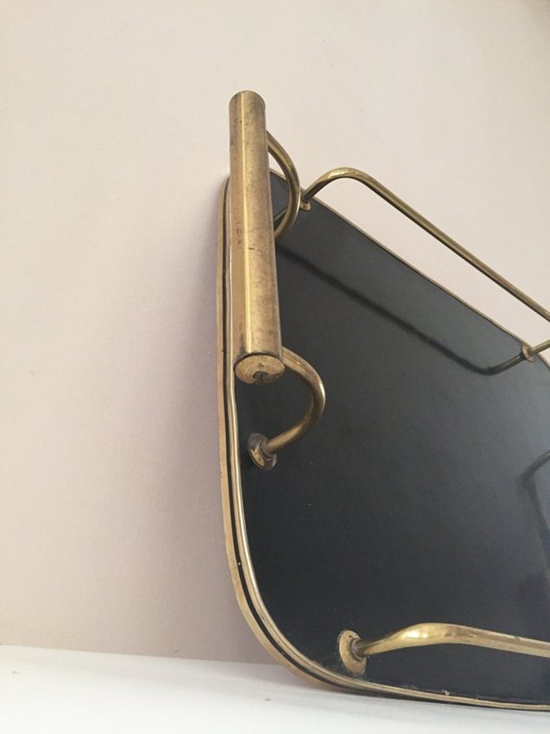 Folding Bar Trolley Coffee Tray Tea Tray Serving Table Trolley bar tray Vintage tray. Vintage trolley bar Bar Cart Drinks Tray