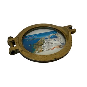 Vintage Bronze Boot Bullauge Fenster: Nautisch Maritim Dekor (24 cm) Bild 3
