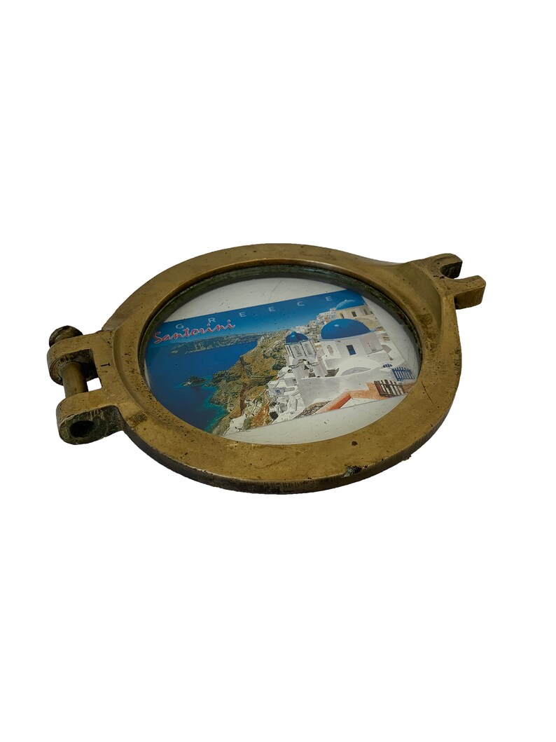 Vintage Bronze Boot Bullauge Fenster: Nautisch Maritim Dekor (24 cm) Bild 3