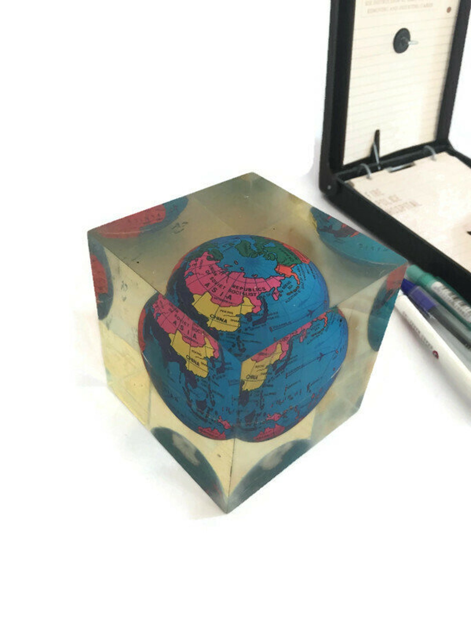 Paperweight World Globe Home Decor Office Decor Office - Etsy