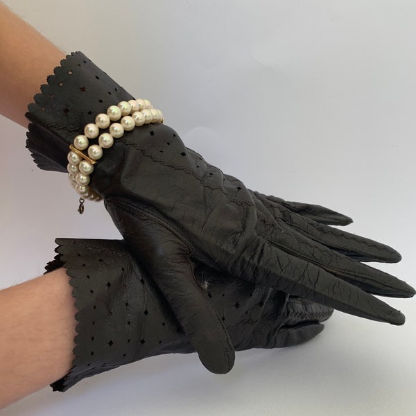 Vintage Leather Woman's Gloves