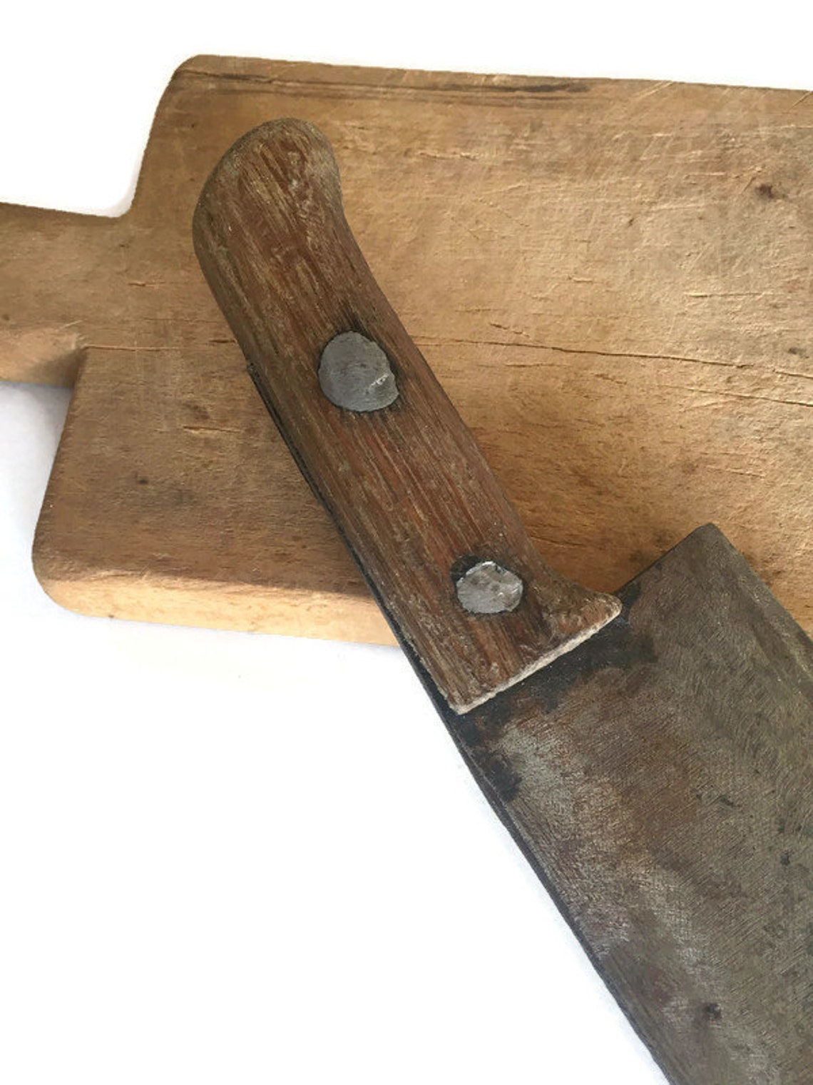 Vintage Cleaver Meat Cleaver Antique Meat Knife Chopper Etsy