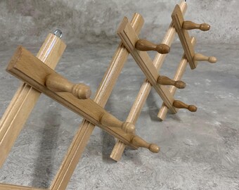 Vintage Wooden Accordion Wall Rack: Davar Japan Expandable Coat Rack