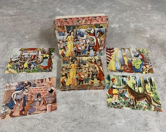 Hermann Eichhorn Wooden Puzzle Blocks With Case Vintage Germany