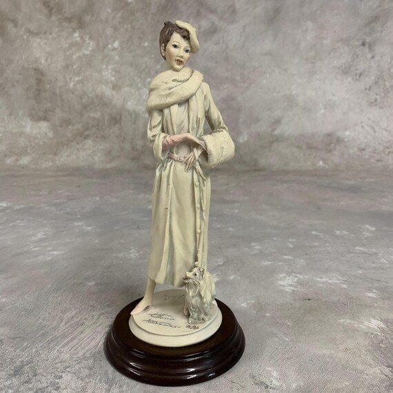 R-062098 希少 イタリア ANRI(アンリ) 貴婦人 帽子 女性像 木製 木彫り