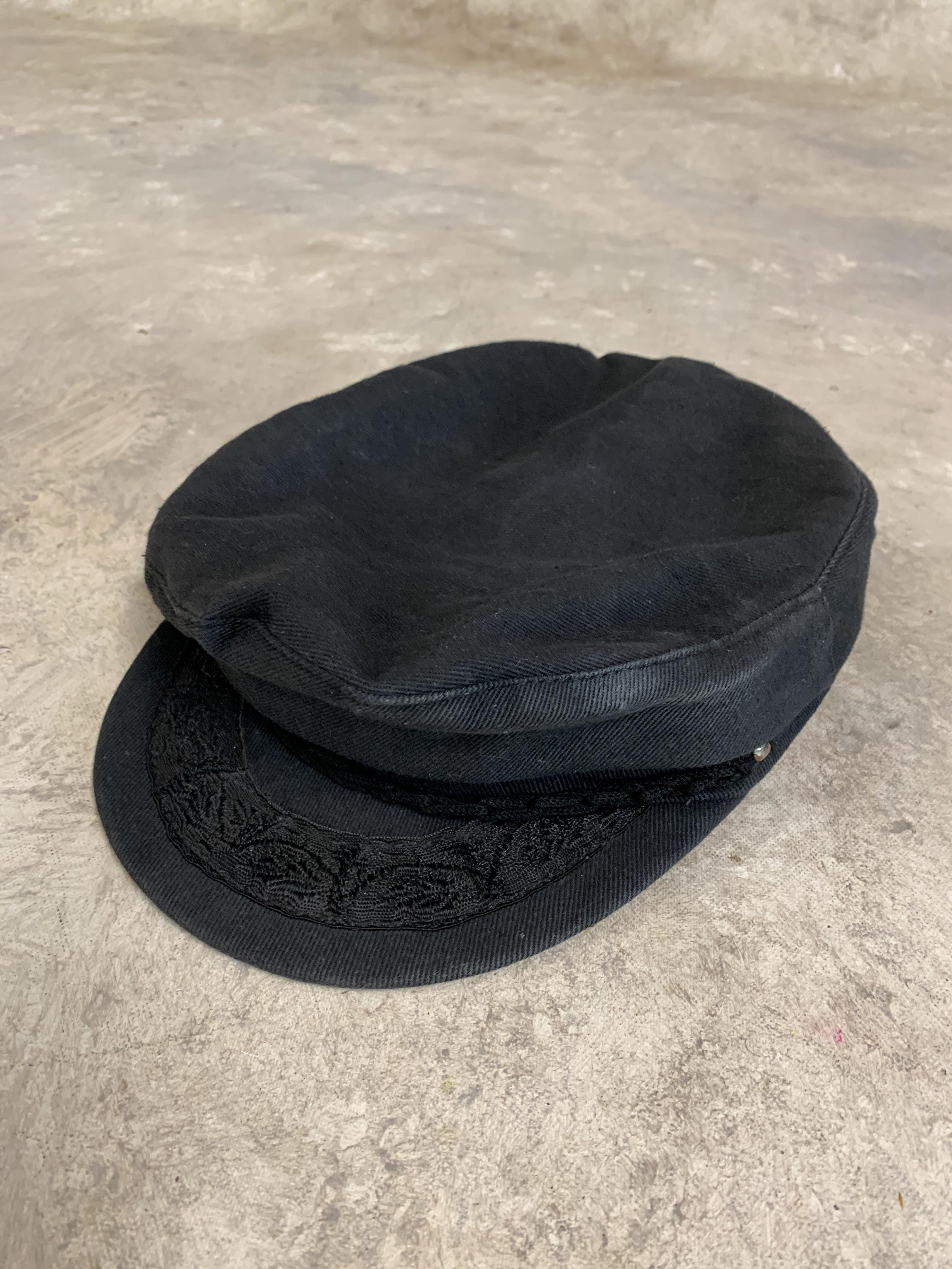 Authentic Greek Fisherman's Cap, Vintage 80's Men's Boater Hat