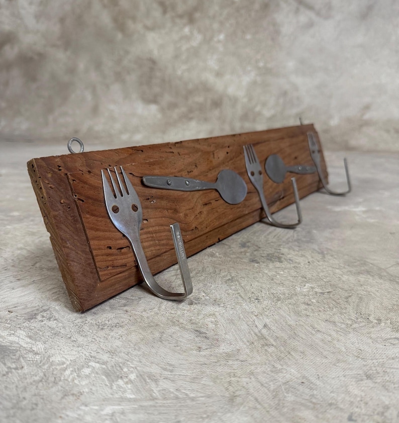 Handmade Farmhouse Kitchen Rack: Vintage Lufthansa Fork Hooks - Etsy