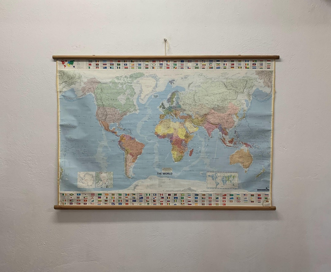 World Wall Map By Michelin Michelin World Map Atlas World By Etsy Il 1080xN.5317177057 B00l