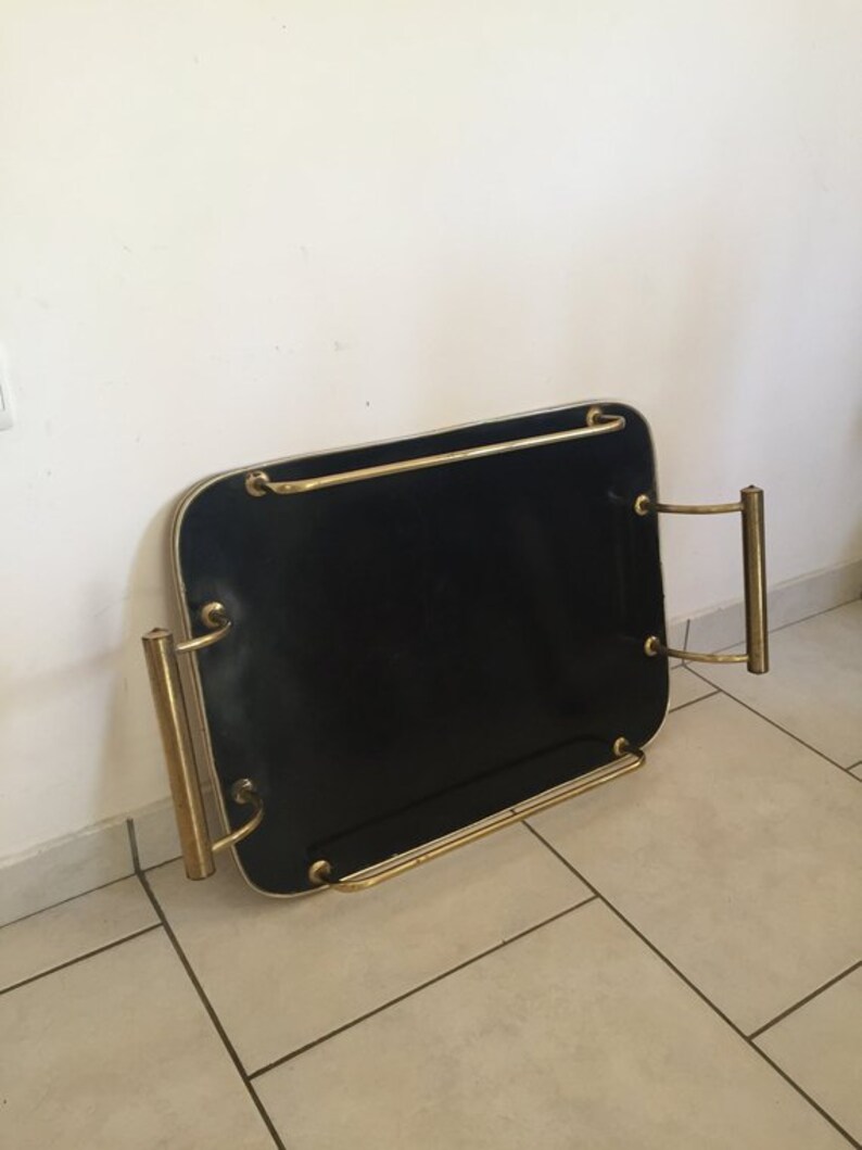 Folding Bar Trolley Coffee Tray Tea Tray Serving Table Trolley bar tray Vintage tray. Vintage trolley bar Bar Cart Drinks Tray