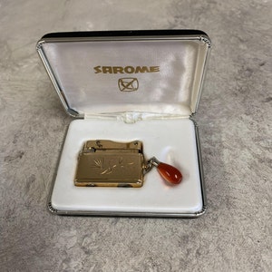 Vintage Collectible Cigarette Lighter, Sarome Baby de Luxe Gas Lighter, Unique Tobacciano Gift for Collectors