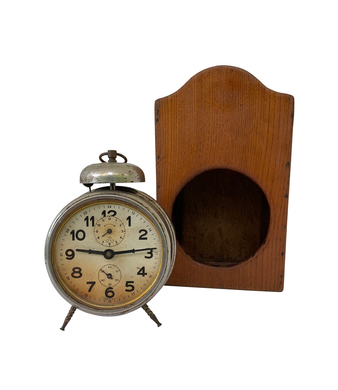 Vintage Mental Clock Shelf Clock Wind up Clock Vintage Etsy