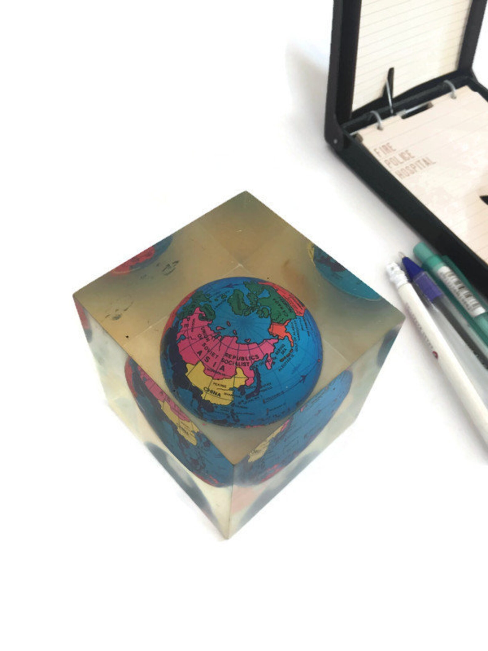 Paperweight World Globe Home Decor Office Decor Office | Etsy