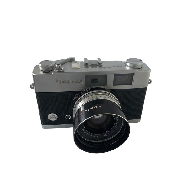 KONICA Auto S2 ヘキサノン 45mm F1.8 ケース付　ジャンク Vintage Konica Auto S2 Camera With Hexanon 45mm 1:1.8 Lens and