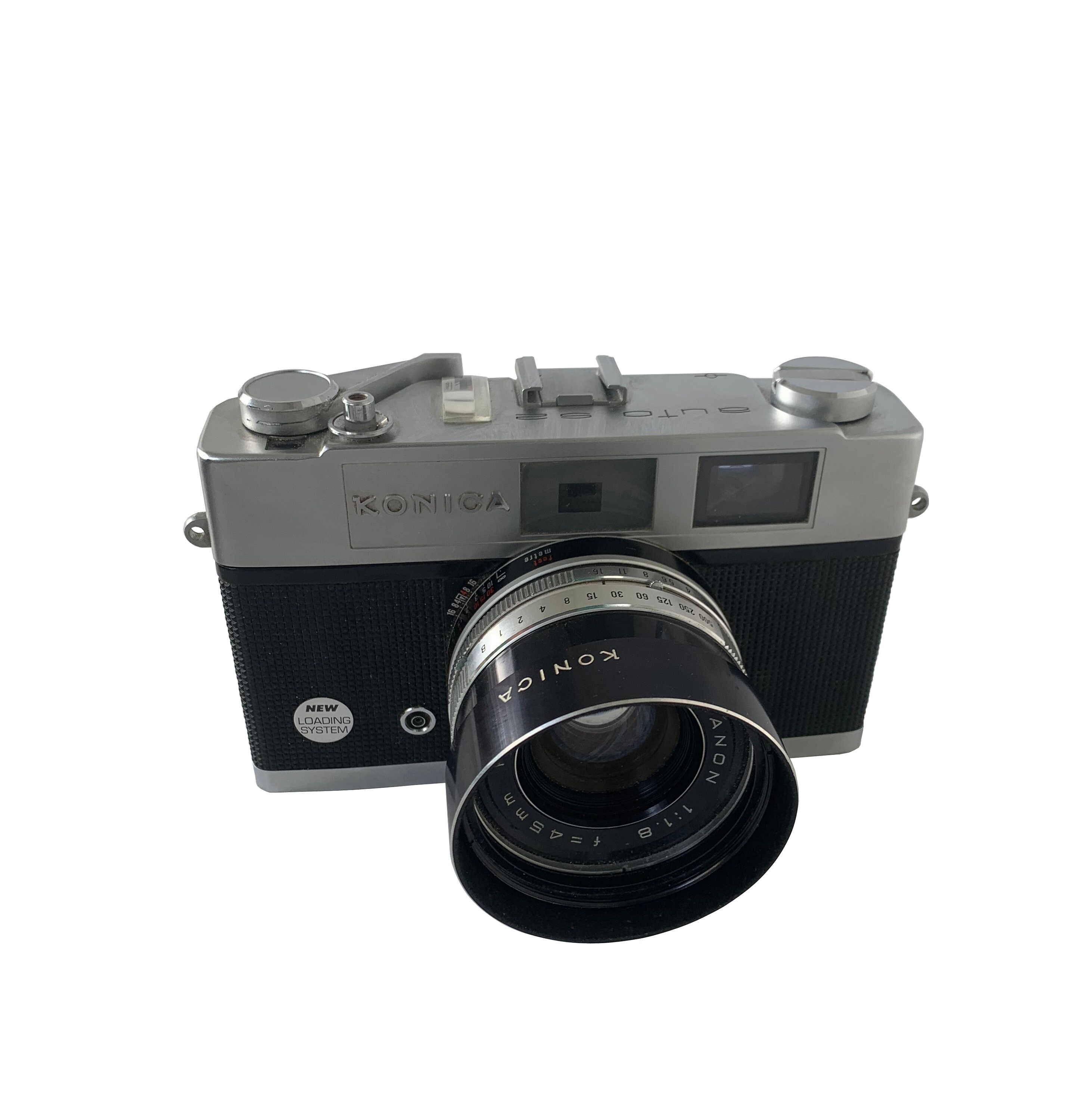 Vintage Konica Auto S2 Camera With Hexanon 45mm 1:1.8 Lens and