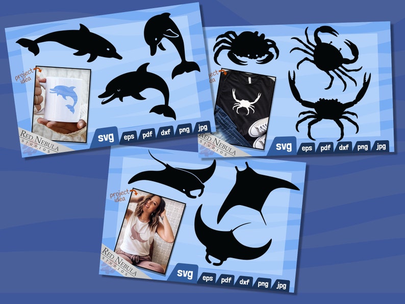 Download Pdf 32 Designs Of 10 Animals Marine Animal Cut Files Jpg Png Dxf Svg Eps Big Sea Life Clipart Bundle Ocean Animals Svg Bundle Paper Party Kids Clip Art Image