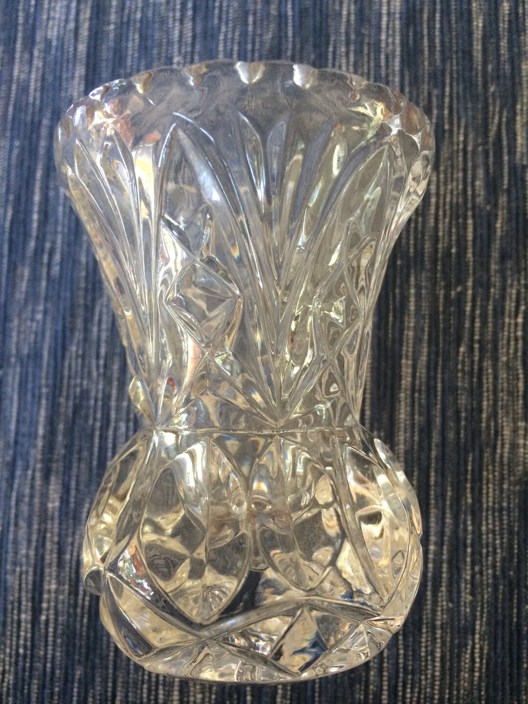 Vintage Cut Glass Toothpick Holder Etsy