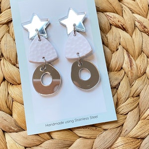 Christmas Earrings Silver, Gold, Green, White The perfect addition to your Christmas outfits, just choose your style : Silver Star + Silver