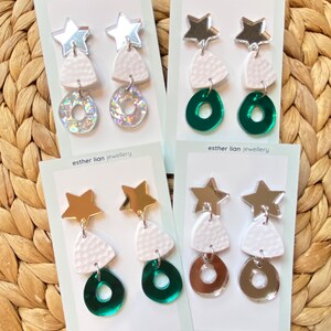 Christmas Earrings Silver, Gold, Green, White The perfect addition to your Christmas outfits, just choose your style : image 2