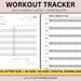 Workout Tracker Printable • Daily Exercise Planner • Weekly Workout ...